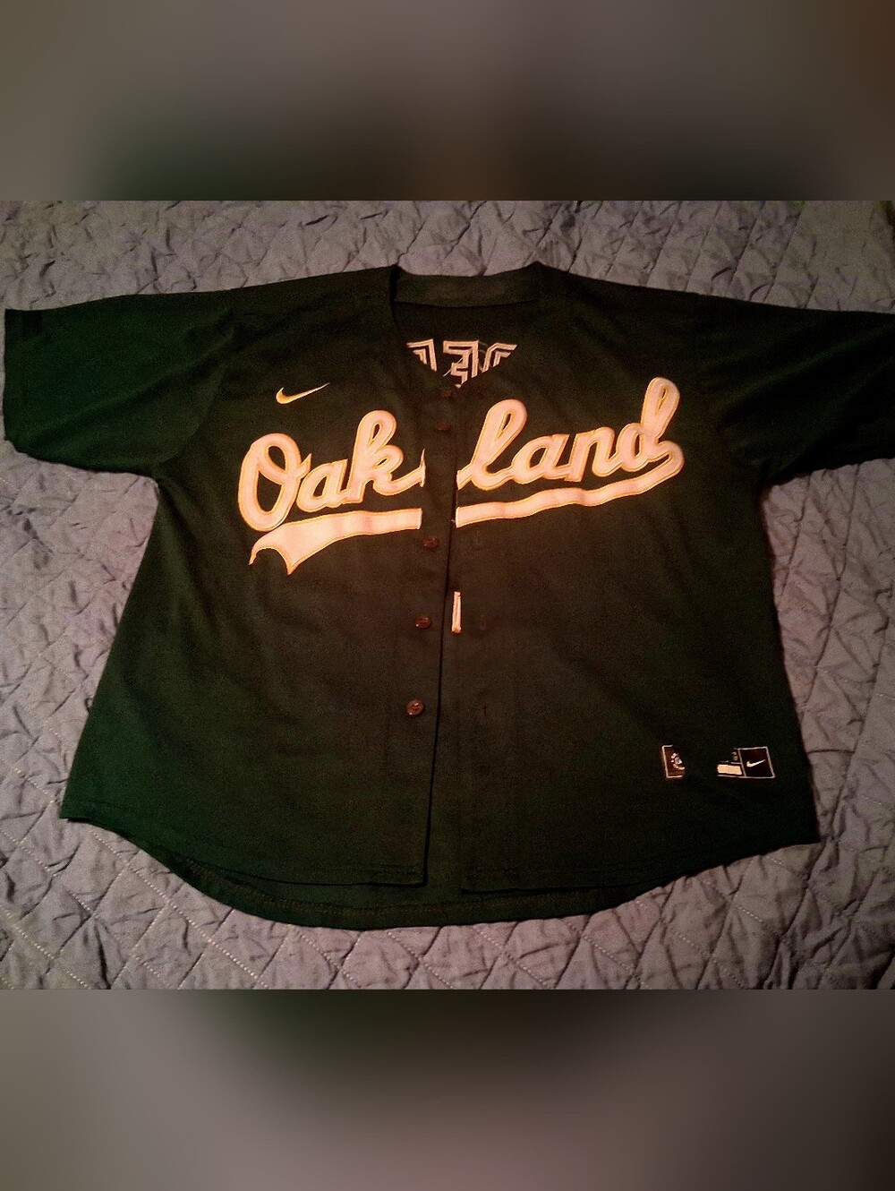 Rickey Henderson Oakland Athletics 1989 Green Men's Jersey. Vintage Mens L